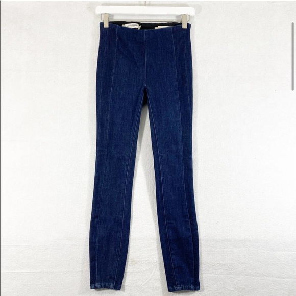 EUC Anthropologie Pilcro Skinny Jeans 25 Dark Blue High Rise WORN ONCE - Picture 2 of 9